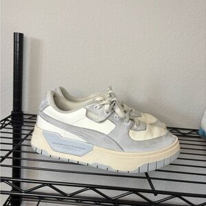Puma Women's Gray and White Sneakers